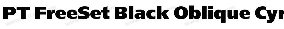 PT FreeSet Black Oblique Cyrillic字体转换